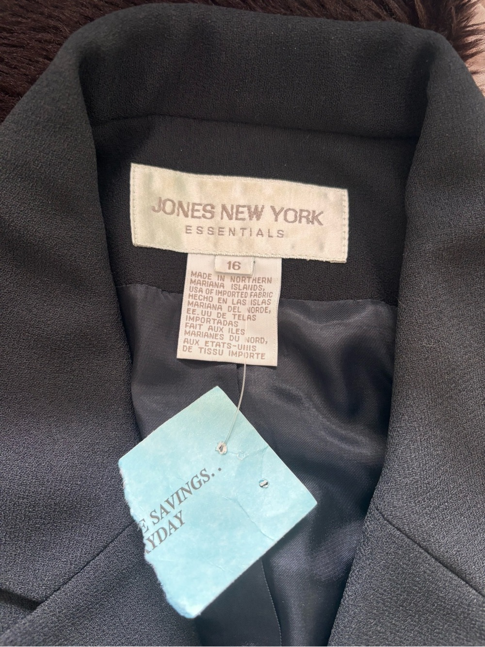 Jones NY Classic Black Women's Blazer Jacket 16 - Picture 4 of 8